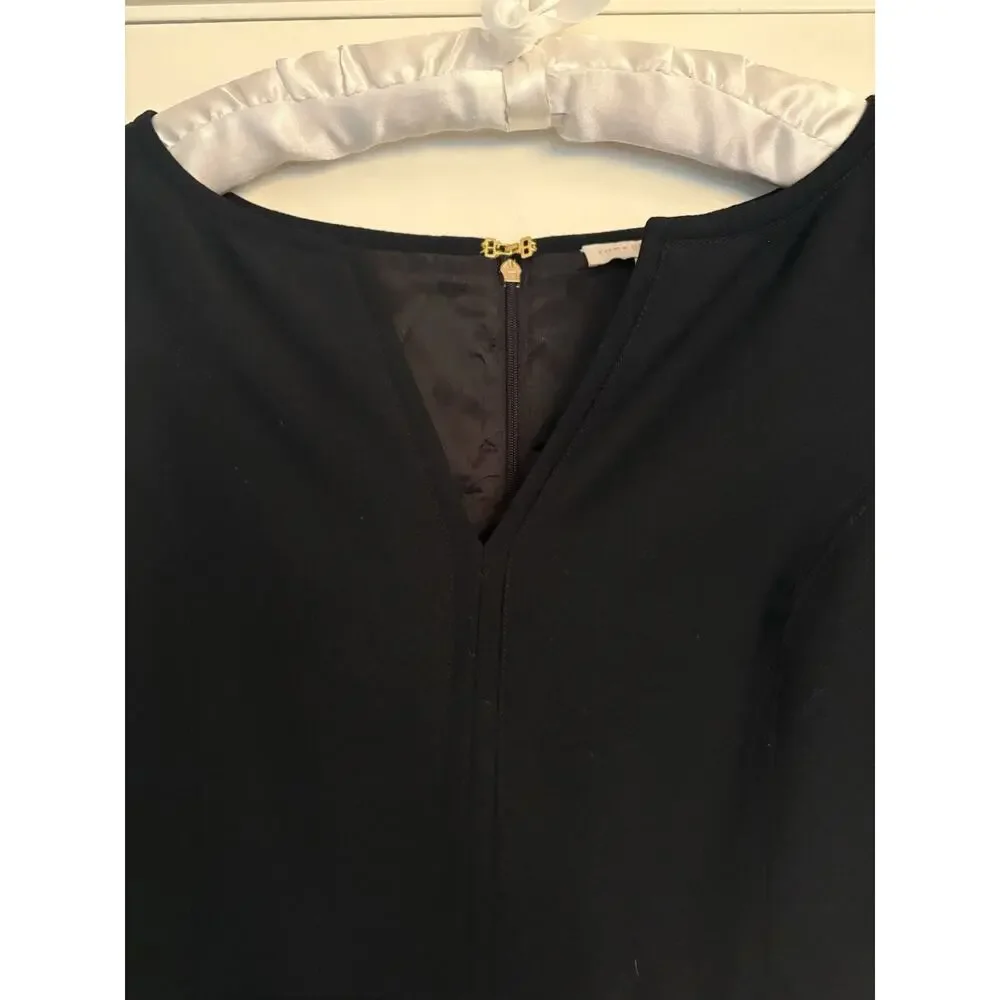 Tory Burch Sz 4 Lydia Black Wool Blend Sheath Dress